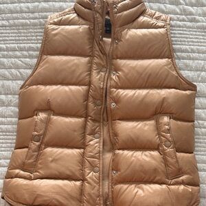 J. Crew Light Brown Puffer Vest